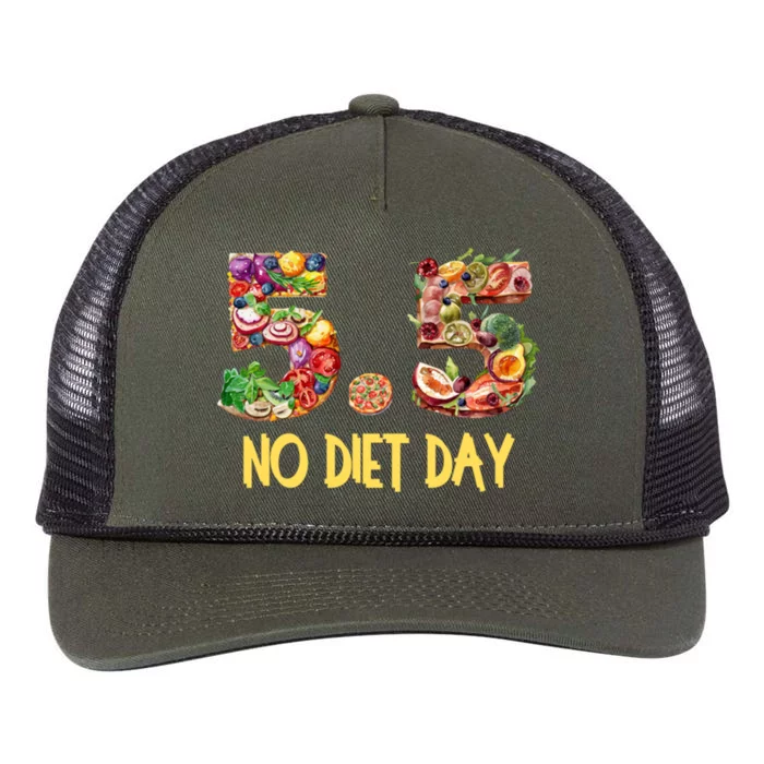 5 5 International No Diet Day Gift Retro Rope Trucker Hat Cap