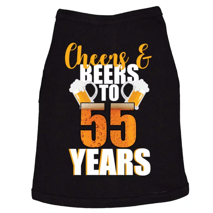 55th Birthday Cheers & Beers To 55 Years Doggie Tank