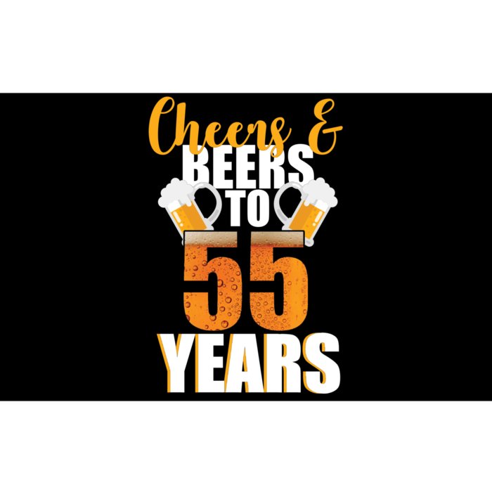 55th Birthday Cheers & Beers To 55 Years Bumper Sticker