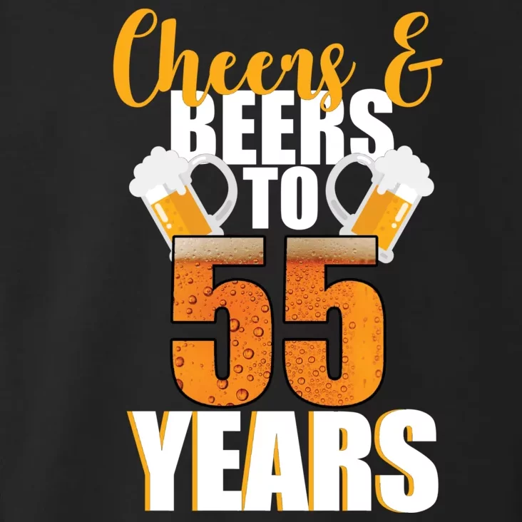 55th Birthday Cheers & Beers To 55 Years Toddler Hoodie