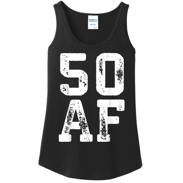 50 AF 50th Birthday Shirt shirt Ladies Essential Tank