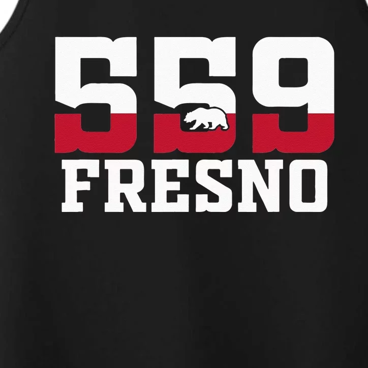 559 Area Code Tee Fresno California Performance Tank