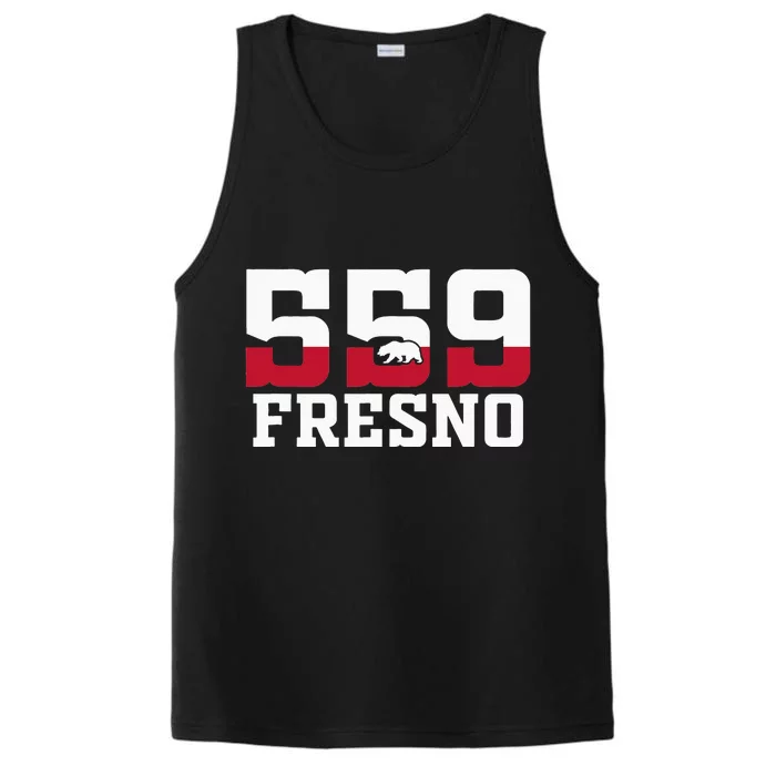 559 Area Code Tee Fresno California Performance Tank