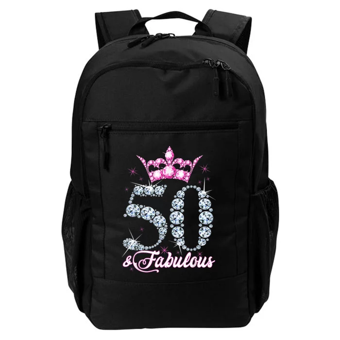 50 and Fabulous 50th Birthday Shirt For WoM.e.n.s Daily Commute Backpack