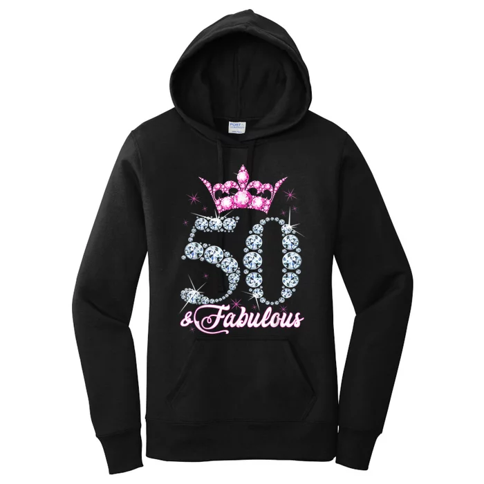 50 and Fabulous 50th Birthday Shirt For WoM.e.n.s Women's Pullover Hoodie