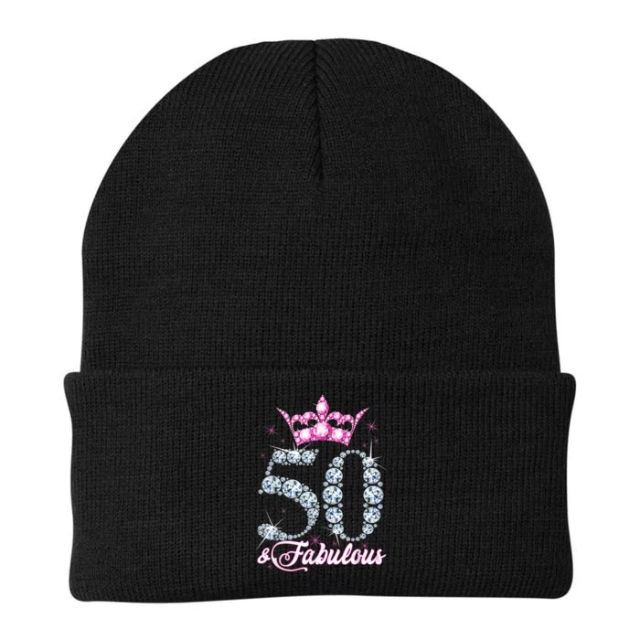 50 and Fabulous 50th Birthday Shirt For Wo Knit Cap Winter Beanie