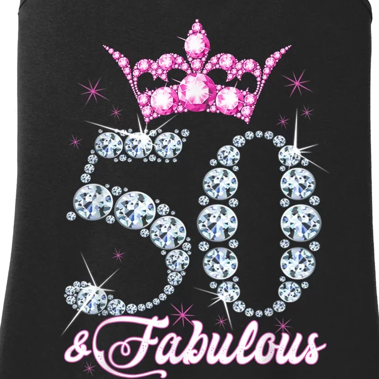 50 and Fabulous 50th Birthday Shirt For Wo Ladies Essential Tank