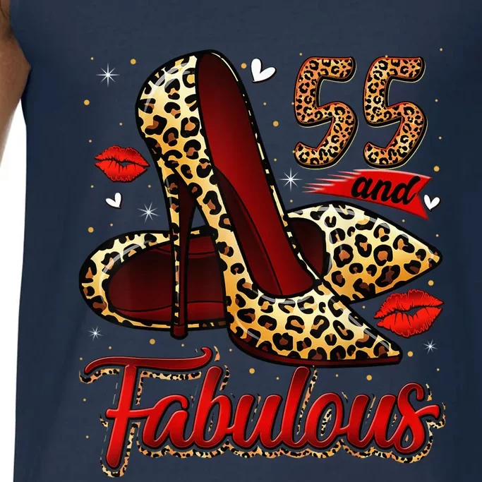 55 and Fabulous High Heels Stepping Into My 55th Birthday Comfort Colors® Tank Top