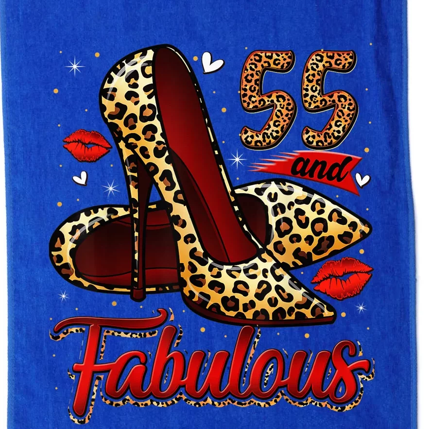 55 and Fabulous High Heels Stepping Into My 55th Birthday Platinum Collection Golf Towel