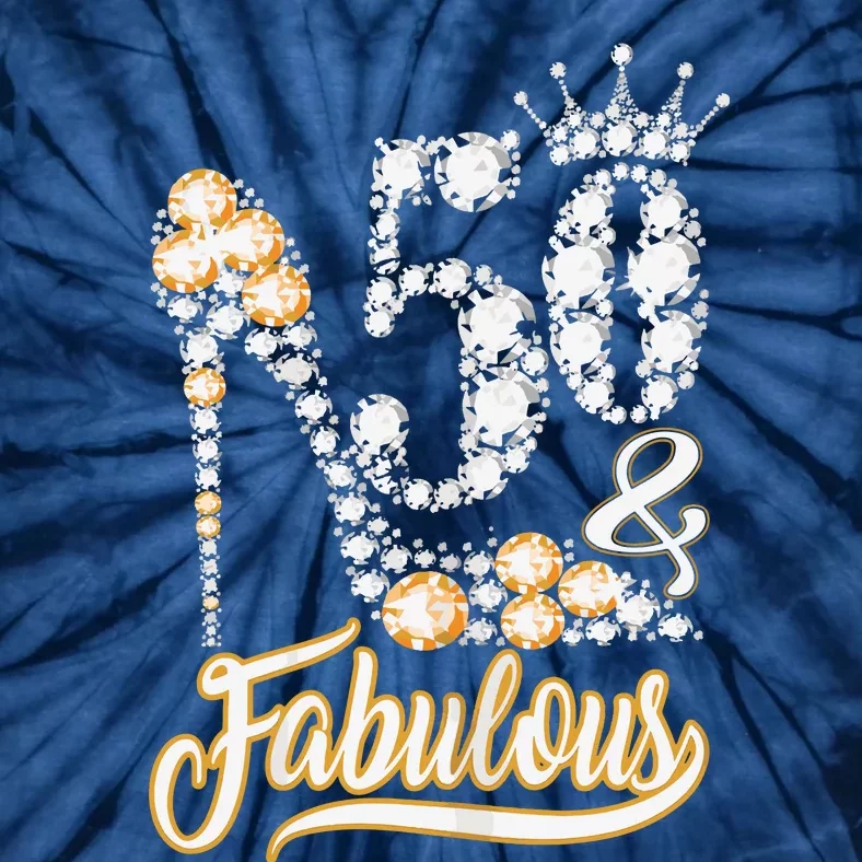 50 And Fabulous 50th Birthday Diamond Gift For Women Tie-Dye T-Shirt