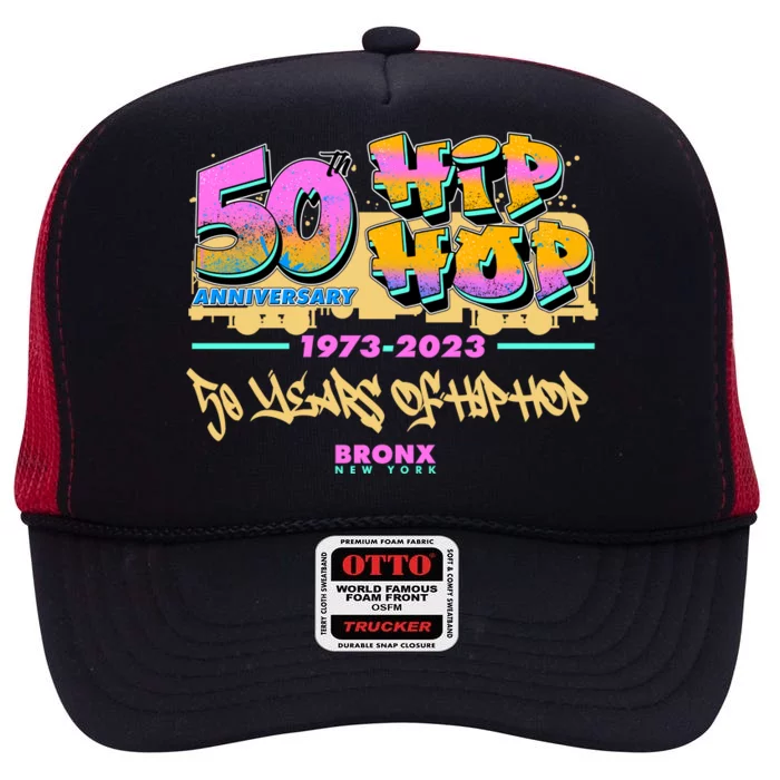 50th Anniversary Of Hip Hop Bronx New York High Crown Mesh Trucker Hat