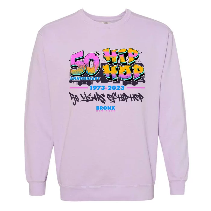 50th Anniversary Of Hip Hop Bronx New York Garment-Dyed Sweatshirt