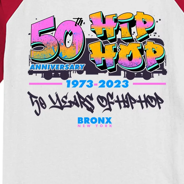 50th Anniversary Of Hip Hop Bronx New York Kids Colorblock Raglan Jersey