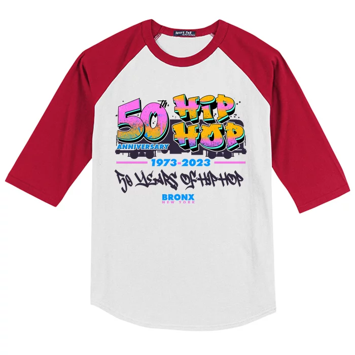 50th Anniversary Of Hip Hop Bronx New York Kids Colorblock Raglan Jersey