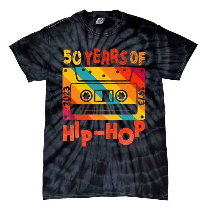 50th Anniversary Of Hip Hop 50 Years Of Hip Hop Old Music Tie-Dye T-Shirt