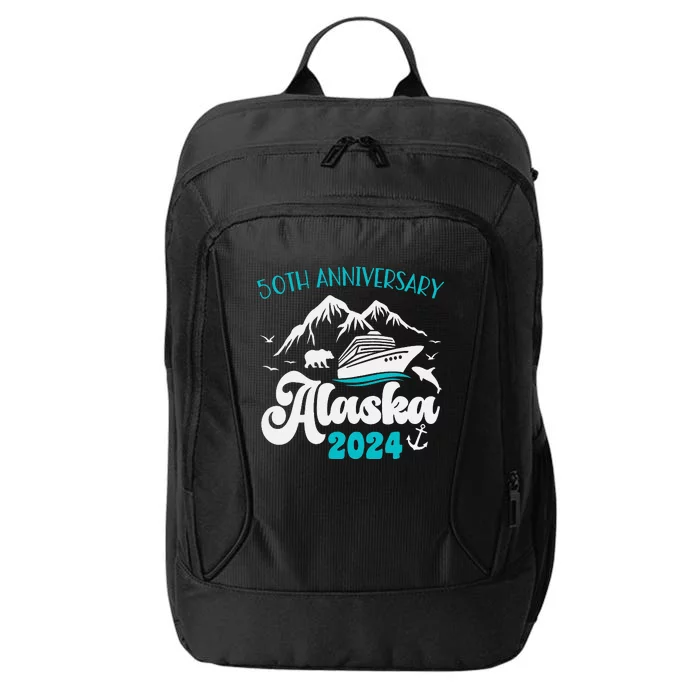 50th Anniversary Wedding Alaska Cruise 2024 Couple Vacation City Backpack