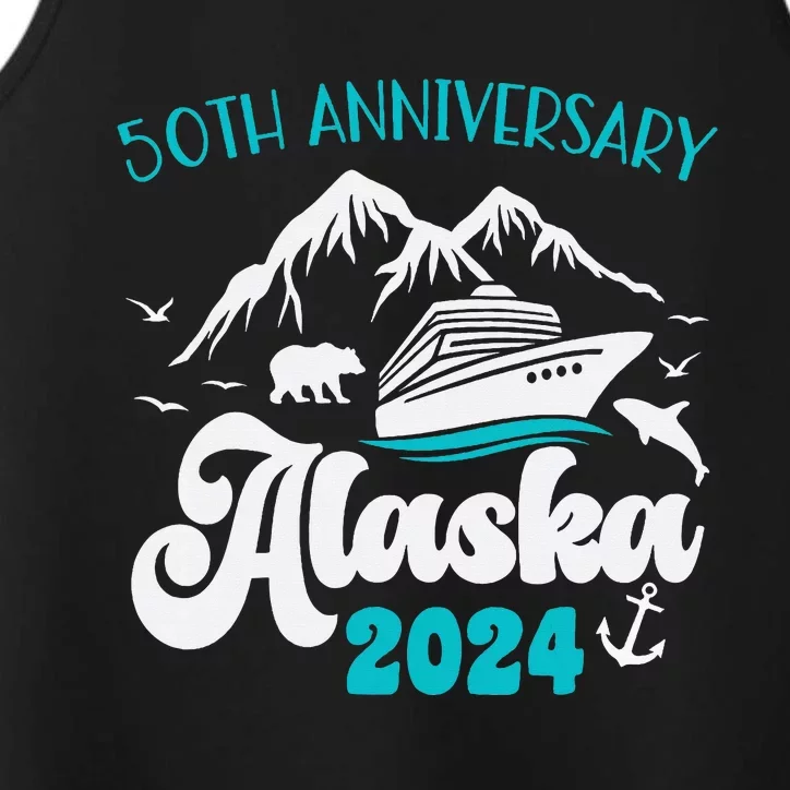 50th Anniversary Wedding Alaska Cruise 2024 Couple Vacation Performance Tank