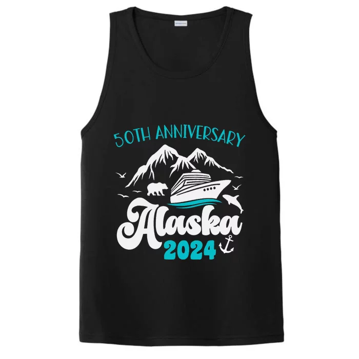 50th Anniversary Wedding Alaska Cruise 2024 Couple Vacation Performance Tank