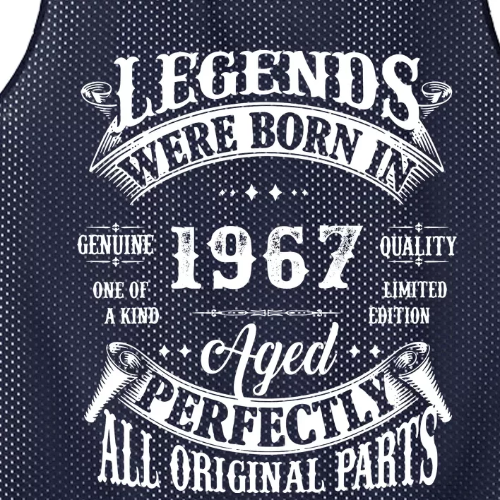 55 Birthday 1967 Gift Vintage 55 Birthday Mesh Reversible Basketball Jersey Tank