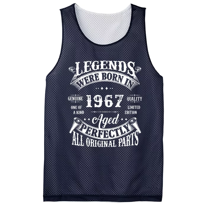 55 Birthday 1967 Gift Vintage 55 Birthday Mesh Reversible Basketball Jersey Tank