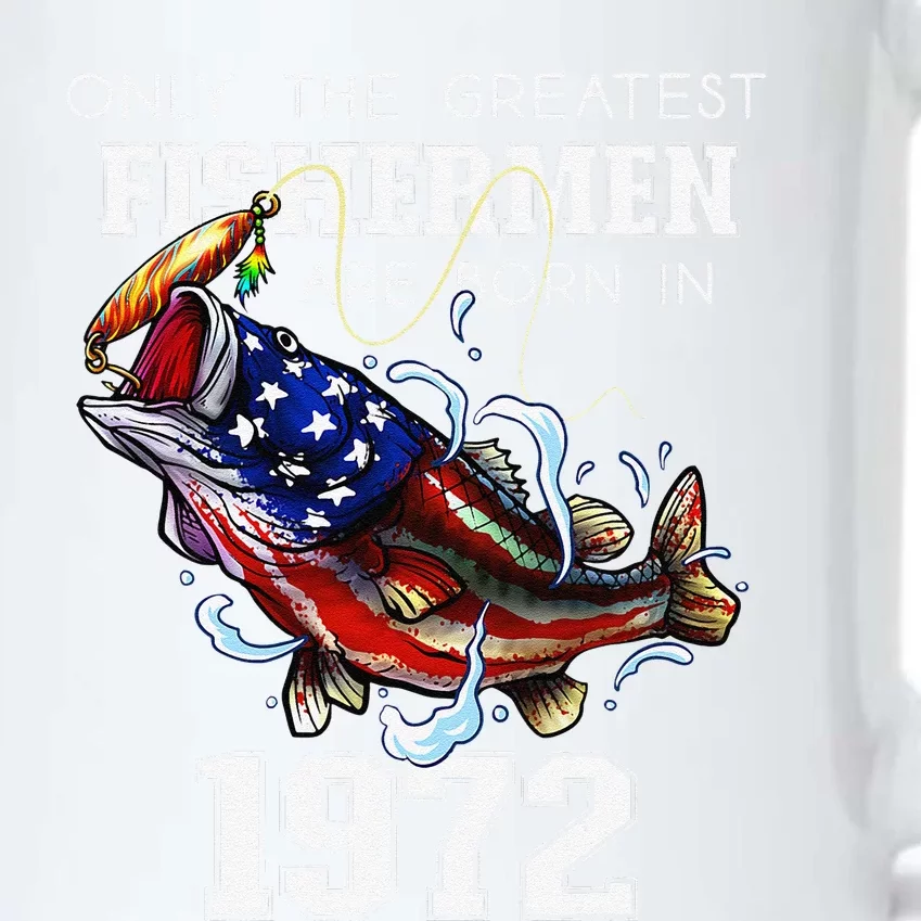 51st Birthday 1972 Fisherman Bass Fishing 51 Year Old Black Color Changing Mug