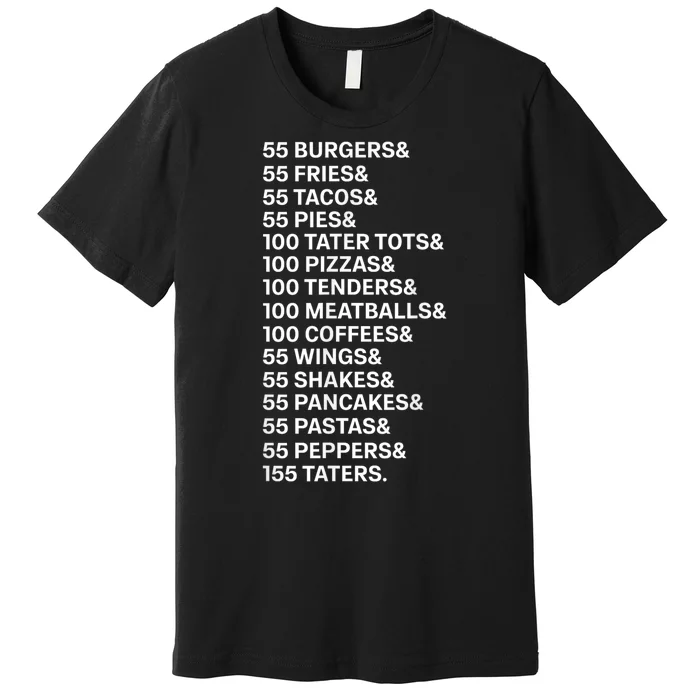 55 Burgers 55 Fries I Think You Should Leave Vintage Meme Premium T-Shirt