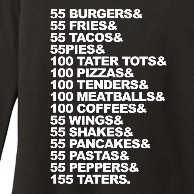 55 Burgers 55 Fries I Think You Should Leave Womens CVC Long Sleeve Shirt