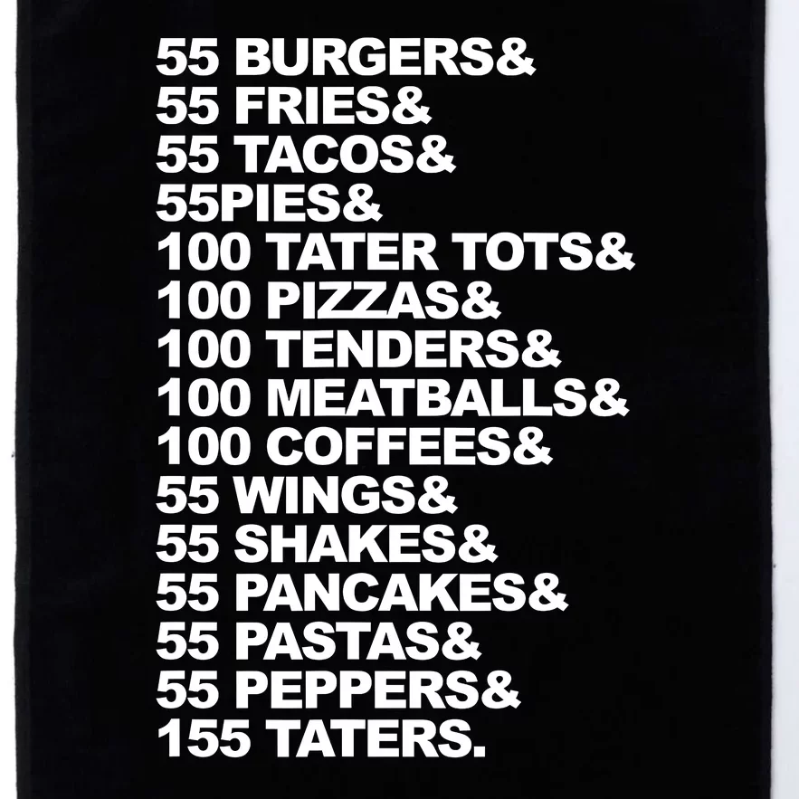 55 Burgers 55 Fries I Think You Should Leave Platinum Collection Golf Towel