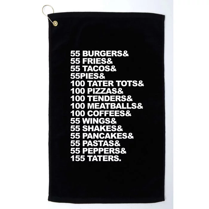 55 Burgers 55 Fries I Think You Should Leave Platinum Collection Golf Towel