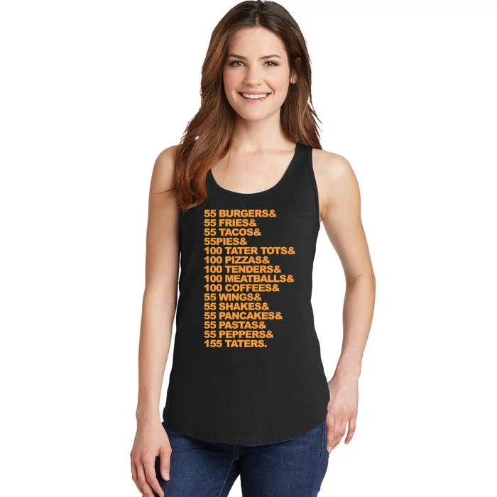 55 Burgers 55 Fries I Think You Should Leave Ladies Essential Tank