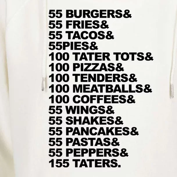 55 Burgers 55 Fries I Think You Should Leave Womens Funnel Neck Pullover Hood