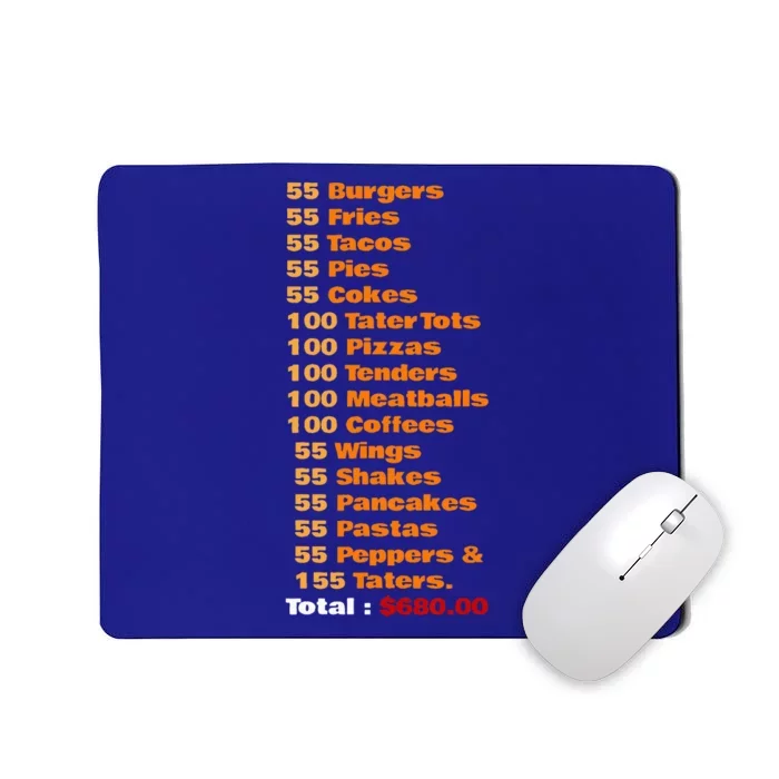 55 Burgers 55 Shakes 55 Fries Think You Should Leave Funny Mousepad