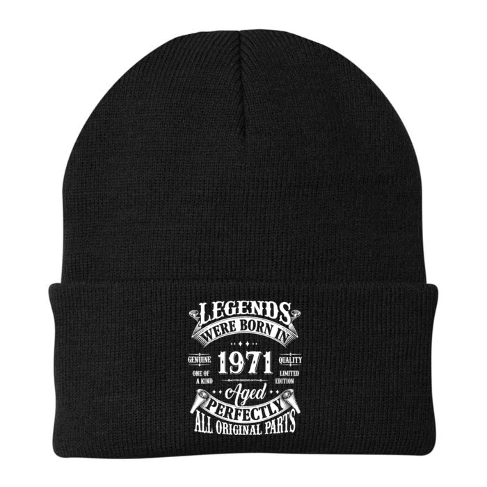 53rd Birthday 53 Years Old Vintage Legends Born In 1971 Knit Cap Winter Beanie