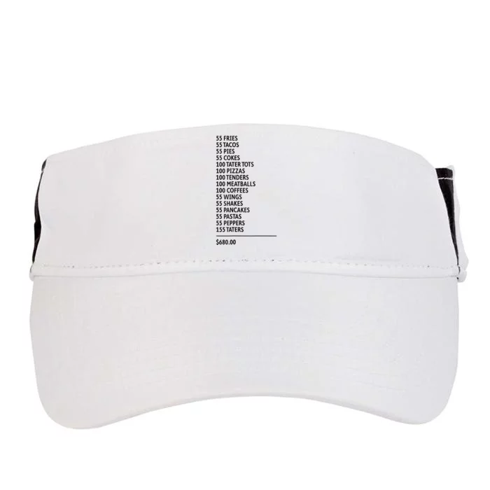 55 Burgers 55 Fries Adult Drive Performance Visor