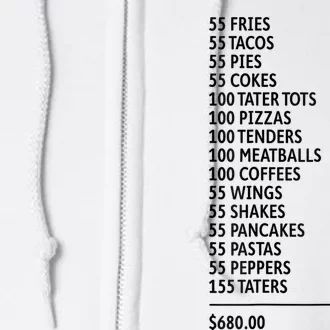 55 Burgers 55 Fries Full Zip Hoodie