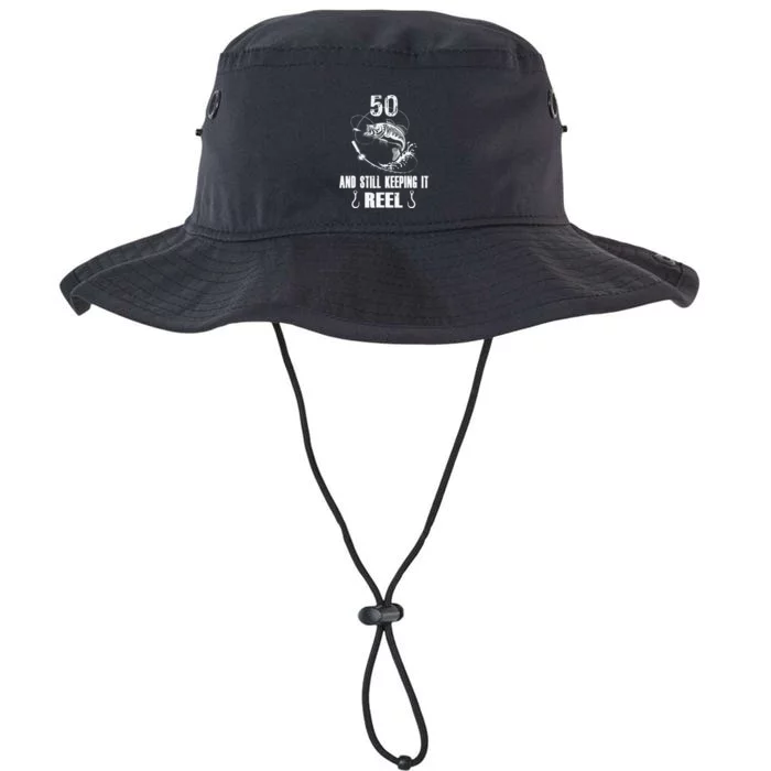 50th Birthday And Still Keeping It Reel Fishing Legacy Cool Fit Booney Bucket Hat