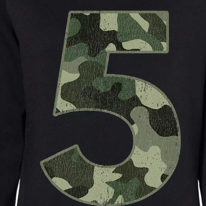 5th Birthday Army Birthday Party 5 Years Old Camo Number 5 Womens California Wash Sweatshirt