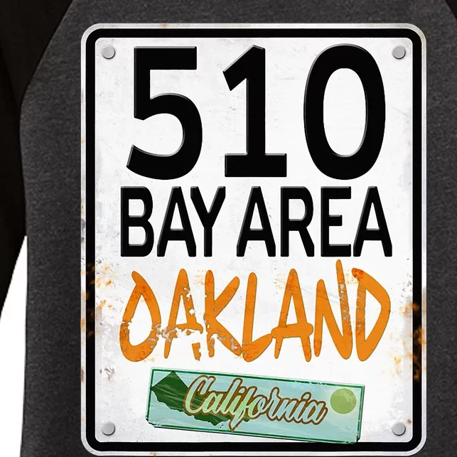 510 Bay Area Oakland California Women's Tri-Blend 3/4-Sleeve Raglan Shirt