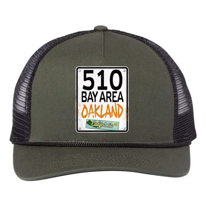 510 Bay Area Oakland California Retro Rope Trucker Hat Cap