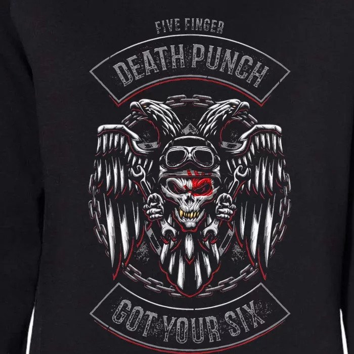 5FDP Biker Badge Got Your Six Womens California Wash Sweatshirt