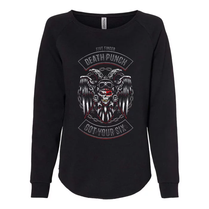 5FDP Biker Badge Got Your Six Womens California Wash Sweatshirt