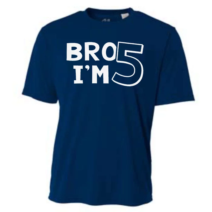 5th Birthday Boy Bro I’M 5 Year Old Five Fifth Party Cooling Performance Crew T-Shirt