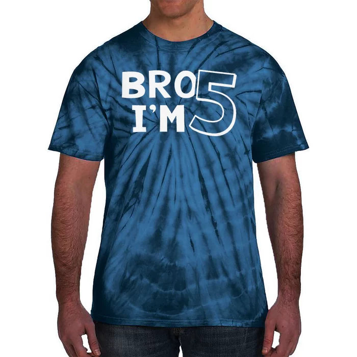 5th Birthday Boy Bro I’M 5 Year Old Five Fifth Party Tie-Dye T-Shirt