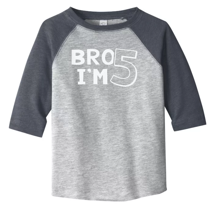 5th Birthday Boy Bro I’M 5 Year Old Five Fifth Party Toddler Fine Jersey T-Shirt