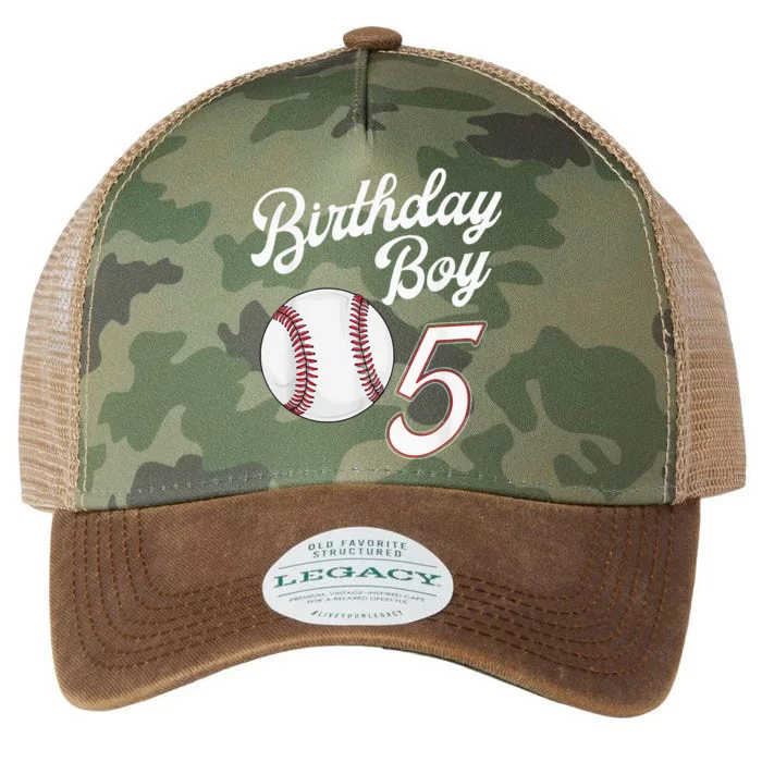 5th Birthday Baseball Big Number Five 5 Year Old Boy Girl Legacy Tie Dye Trucker Hat