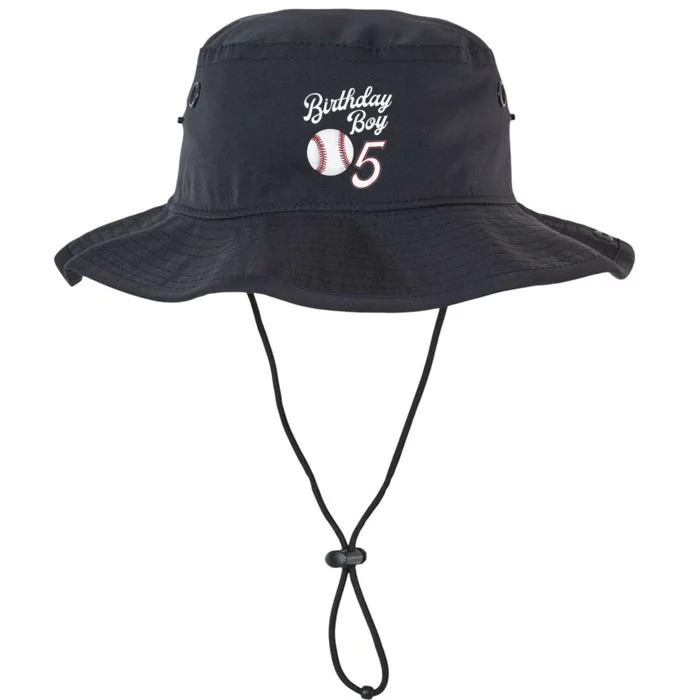 5th Birthday Baseball Big Number Five 5 Year Old Boy Girl Legacy Cool Fit Booney Bucket Hat