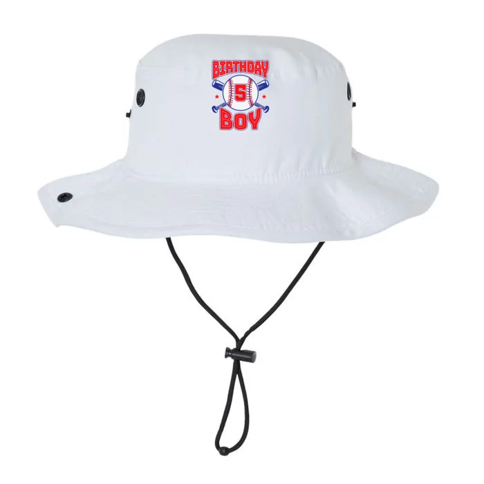 5th Birthday Baseball Big Number Five 5 Year Old Legacy Cool Fit Booney Bucket Hat