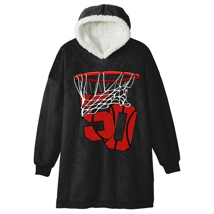 50th Basketball Birthday Basketball And Streetball Gift Hooded Wearable Blanket