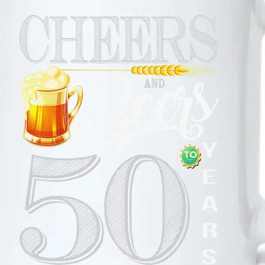 50th Birthday Cheers And Beers To 50 Years Black Color Changing Mug