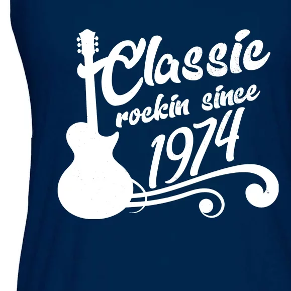 50th Birthday Classic Rockin Since 1974 Ladies Essential Flowy Tank